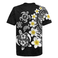 Hawaiian Plumeria Turtles Rugby Jersey Polynesian Art Tattoo