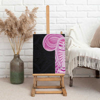 Samoan Art Tattoo Polynesian Pattern Canvas Wall Art Pink Out Color