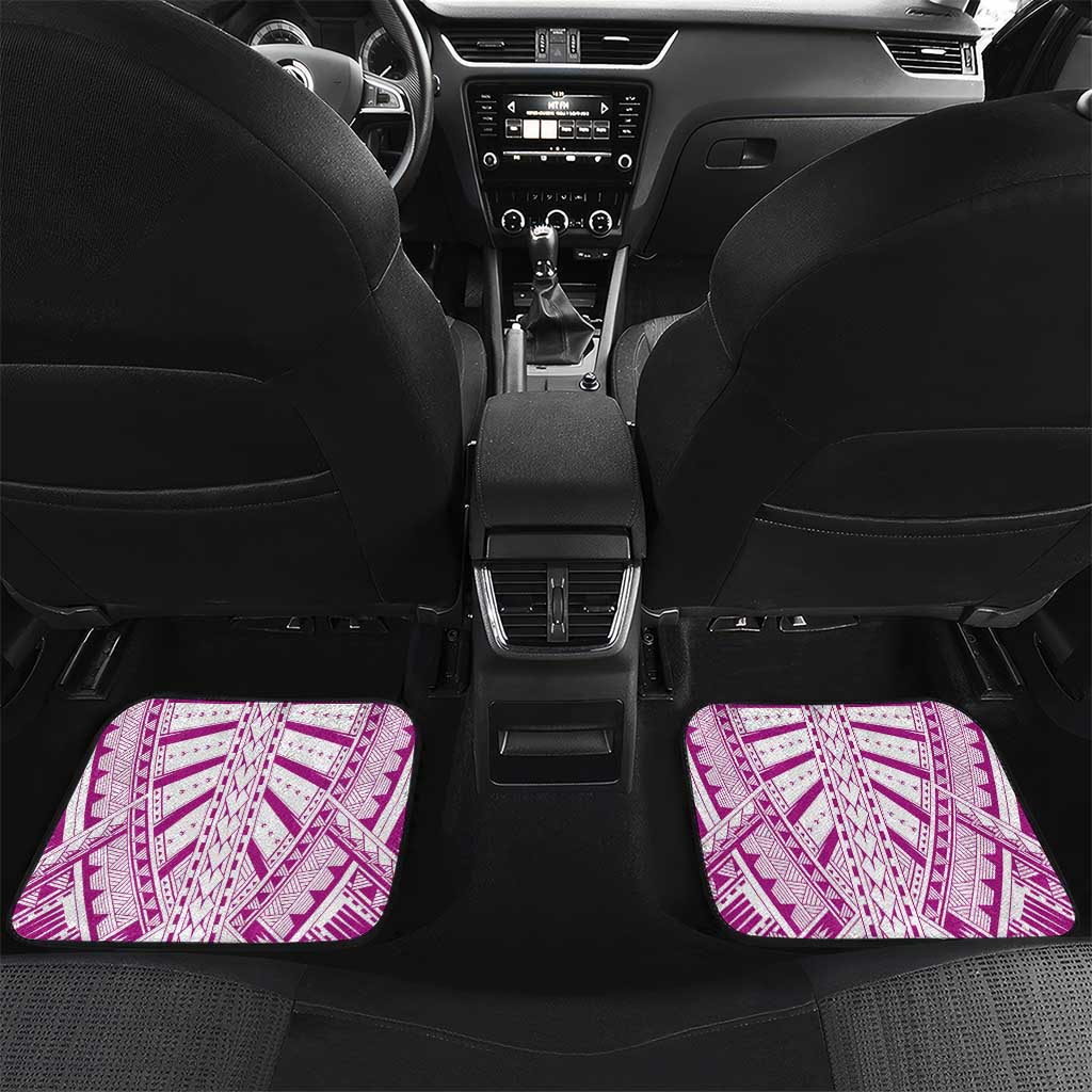 Samoan Art Tattoo Polynesian Pattern Car Mats Pink Out Color