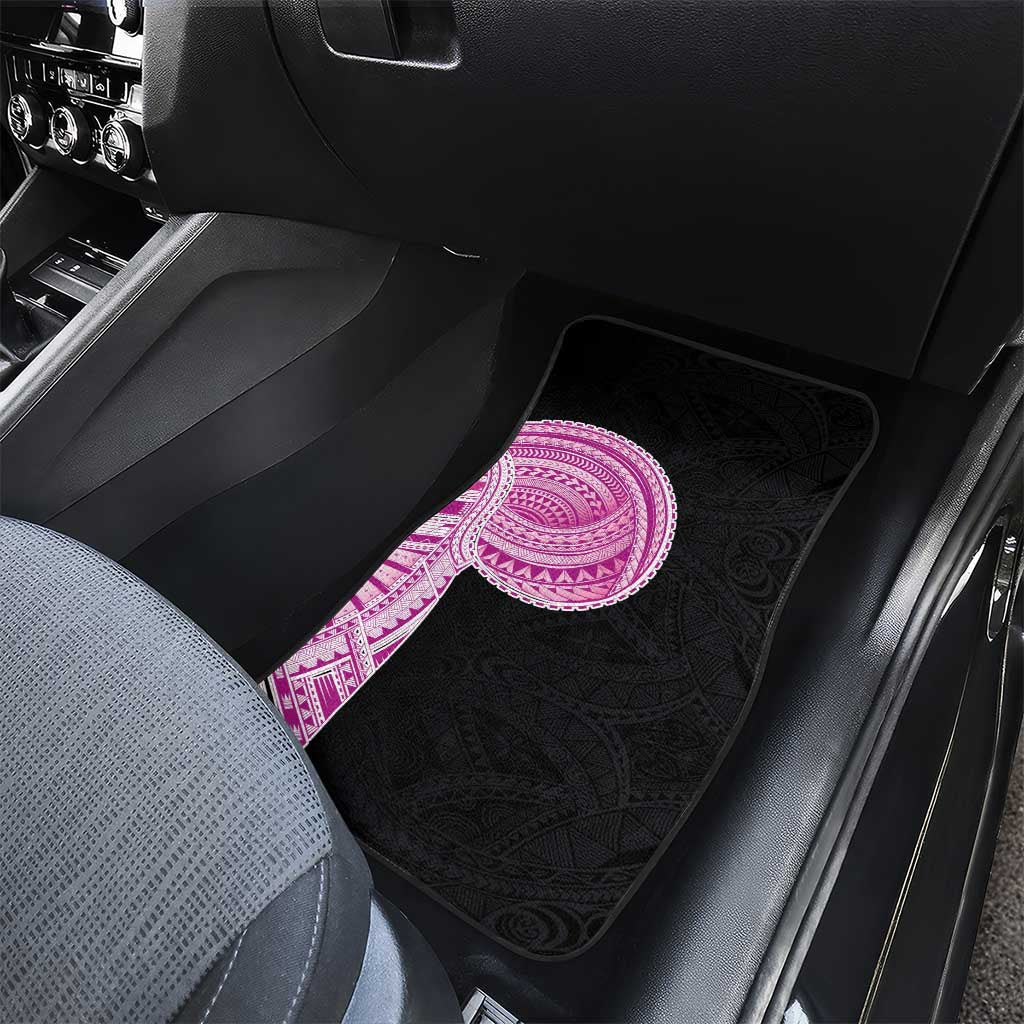 Samoan Art Tattoo Polynesian Pattern Car Mats Pink Out Color