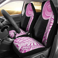 Samoan Art Tattoo Polynesian Pattern Car Seat Cover Pink Out Color