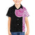 Samoan Art Tattoo Polynesian Pattern Family Matching Short Sleeve Bodycon Dress and Hawaiian Shirt Pink Out Color