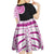 Samoan Art Tattoo Polynesian Pattern Kid Short Sleeve Dress Pink Out Color