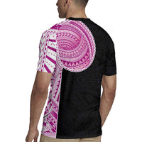 Samoan Art Tattoo Polynesian Pattern Rugby Jersey Pink Out Color