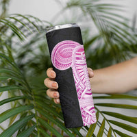 Samoan Art Tattoo Polynesian Pattern Skinny Tumbler Pink Out Color LT03 - Polynesian Pride