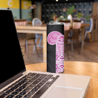 Samoan Art Tattoo Polynesian Pattern Skinny Tumbler Pink Out Color LT03 - Polynesian Pride
