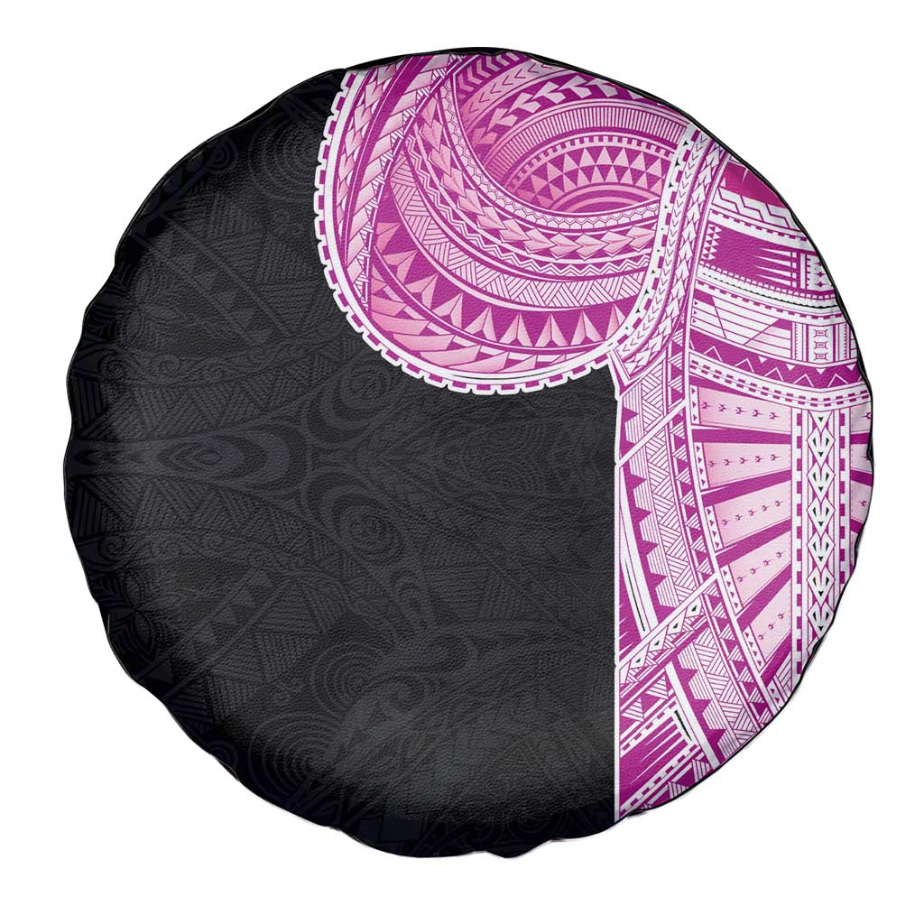 Samoan Art Tattoo Polynesian Pattern Spare Tire Cover Pink Out Color LT03 - Polynesian Pride