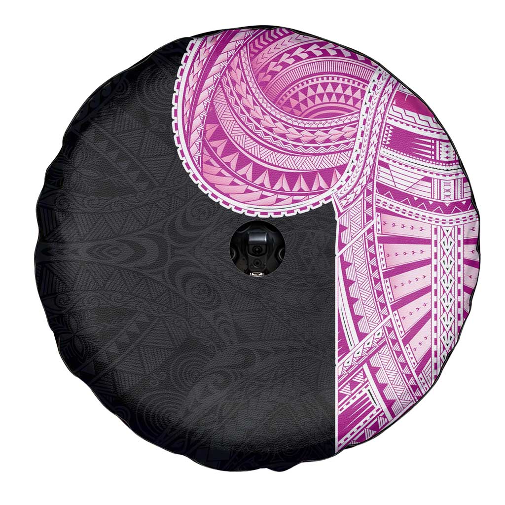 Samoan Art Tattoo Polynesian Pattern Spare Tire Cover Pink Out Color LT03 - Polynesian Pride