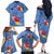 Bula Fiji Hibiscus and Plumeria Flowers Family Matching Off The Shoulder Long Sleeve Dress and Hawaiian Shirt Tapa Tattoo Polynesian Pattern