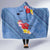 Bula Fiji Hibiscus and Plumeria Flowers Hooded Blanket Tapa Tattoo Polynesian Pattern