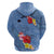 Bula Fiji Hibiscus and Plumeria Flowers Hoodie Tapa Tattoo Polynesian Pattern