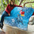 Hawaii Sea Turtle and Tropical Flowers Quilt Polynesian Tattoo Undersea Vibe