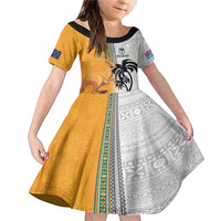 Custom Fiji and Australia Rugby Family Matching Mermaid Dress and Hawaiian Shirt Aboriginal and Fijian Masi Pattern