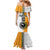 Custom Fiji and Australia Rugby Family Matching Mermaid Dress and Hawaiian Shirt Aboriginal and Fijian Masi Pattern