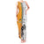 Custom Fiji and Australia Rugby Tank Maxi Dress Aboriginal and Fijian Masi Pattern