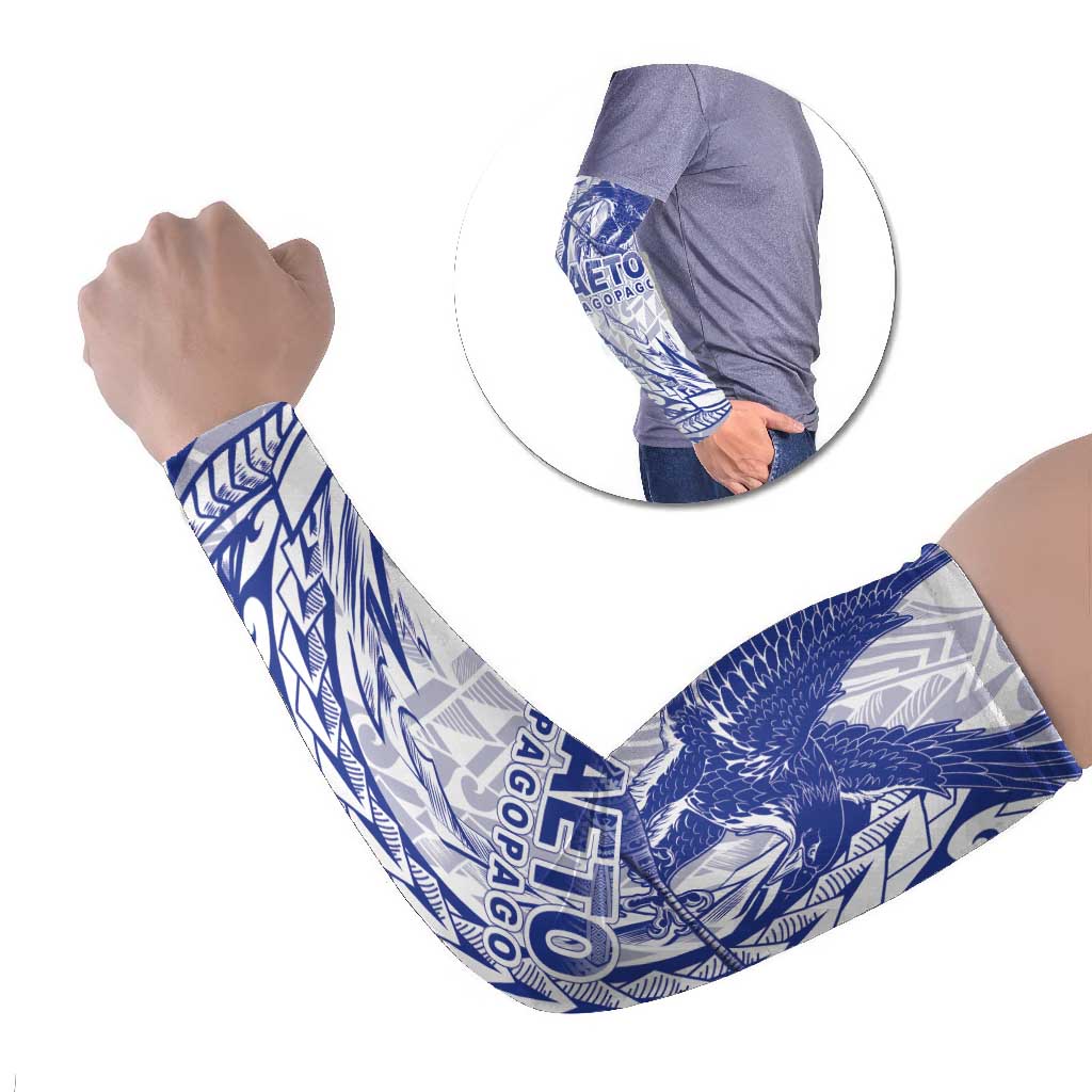 Samoa Pago Pago Aeto Arm Sleeves Wingstyle Blue-White Color - Polynesian Pride