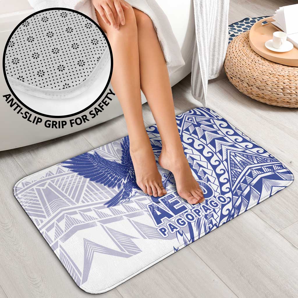 Samoa Pago Pago Aeto Bathroom Set Wingstyle Blue-White Color - Polynesian Pride