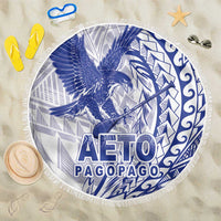 Samoa Pago Pago Aeto Beach Blanket Wingstyle Blue-White Color - Polynesian Pride