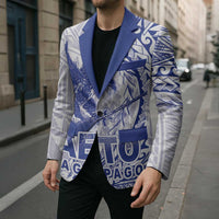 American Samoa Pago Pago Aeto Blazer Wingstyle Blue-White Color LT03 - Polynesian Pride
