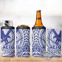 Samoa Pago Pago Aeto 4 in 1 Can Cooler Tumbler Wingstyle Blue-White Color - Polynesian Pride