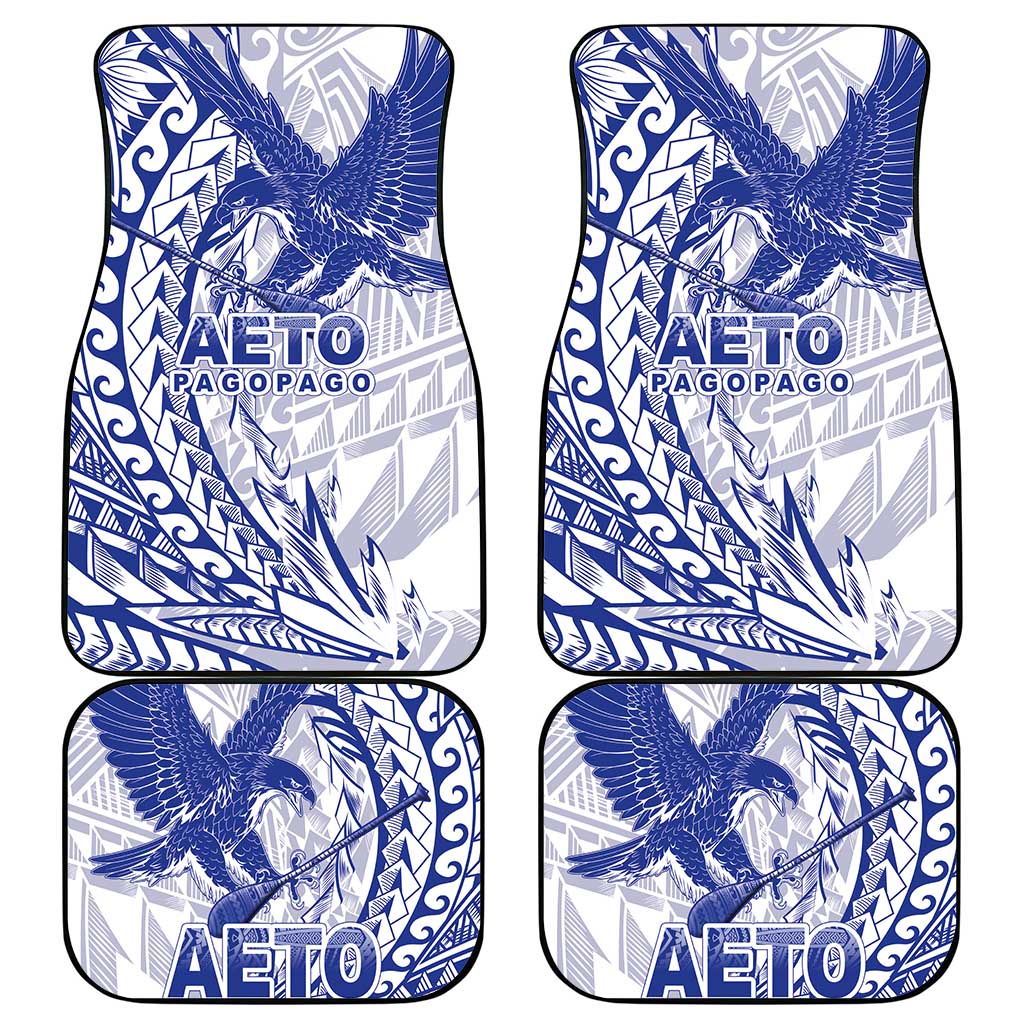 Samoa Pago Pago Aeto Car Mats Wingstyle Blue-White Color - Polynesian Pride