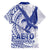 Samoa Pago Pago Aeto Family Matching Summer Maxi Dress and Hawaiian Shirt Wingstyle Blue-White Color - Polynesian Pride