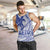 Samoa Pago Pago Aeto Men Tank Top Wingstyle Blue-White Color - Polynesian Pride