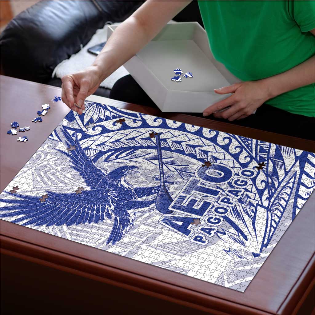 Samoa Pago Pago Aeto Puzzle Wingstyle Blue-White Color LT03