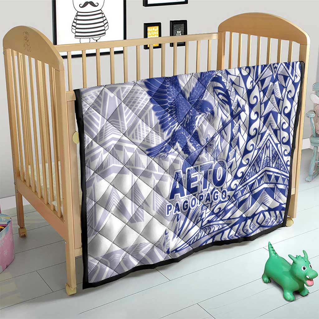 Samoa Pago Pago Aeto Quilt Wingstyle Blue-White Color - Polynesian Pride