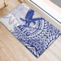 American Samoa Pago Pago Aeto Rubber Doormat Wingstyle Blue-White Color LT03 - Polynesian Pride
