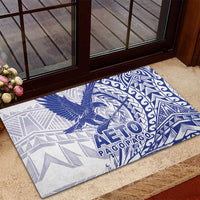 American Samoa Pago Pago Aeto Rubber Doormat Wingstyle Blue-White Color LT03 - Polynesian Pride