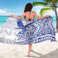 Samoa Pago Pago Aeto Sarong Wingstyle Blue-White Color - Polynesian Pride