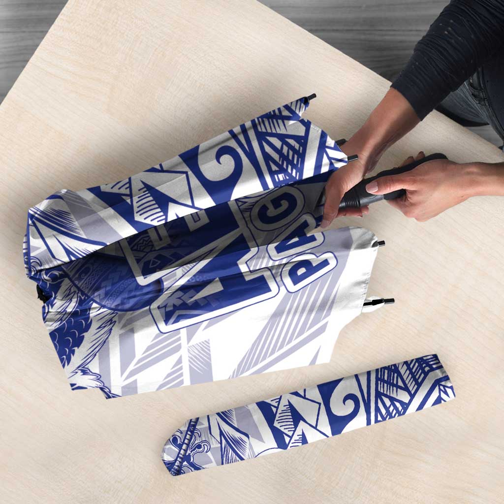 Samoa Pago Pago Aeto Umbrella Wingstyle Blue-White Color - Polynesian Pride