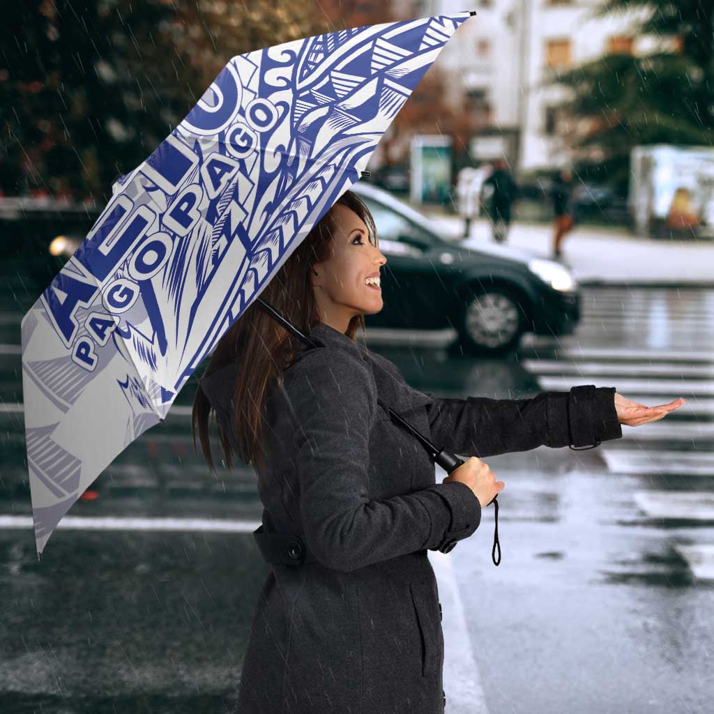 Samoa Pago Pago Aeto Umbrella Wingstyle Blue-White Color - Polynesian Pride