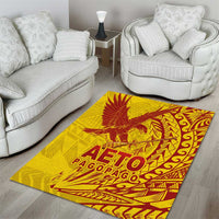 Samoa Pago Pago Aeto Area Rug Wingstyle Red-Gold Color - Polynesian Pride