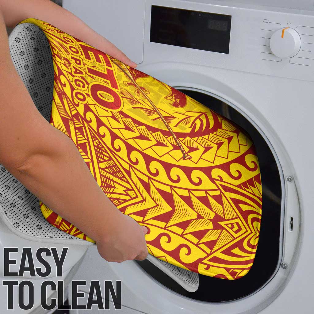 Samoa Pago Pago Aeto Bathroom Set Wingstyle Red-Gold Color - Polynesian Pride