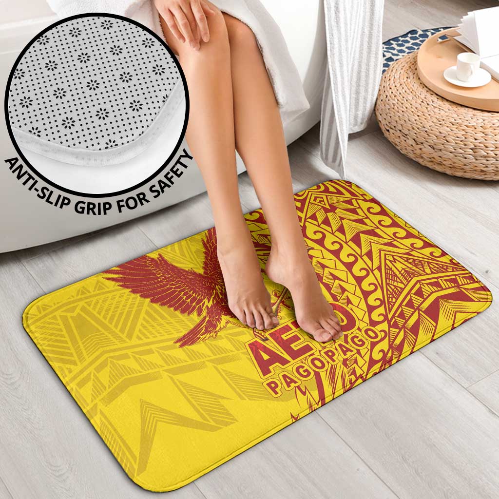 Samoa Pago Pago Aeto Bathroom Set Wingstyle Red-Gold Color - Polynesian Pride