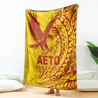 Samoa Pago Pago Aeto Blanket Wingstyle Red-Gold Color - Polynesian Pride