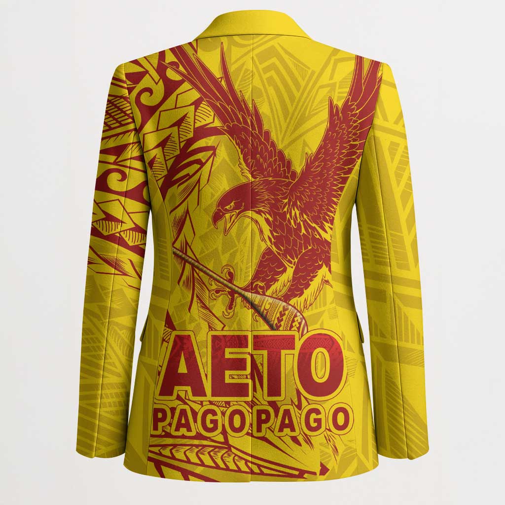 Samoa Pago Pago Aeto Blazer Wingstyle Red-Gold Color - Polynesian Pride