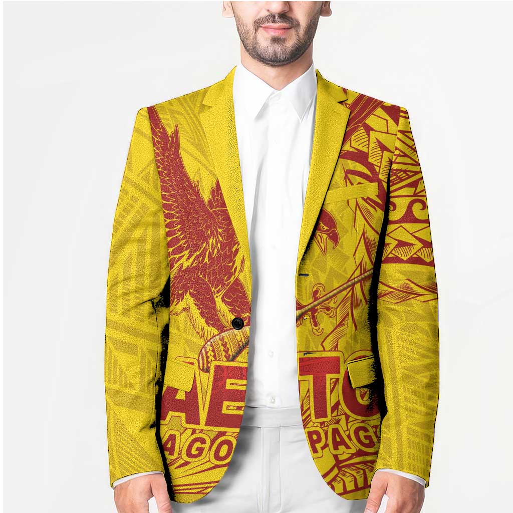 Samoa Pago Pago Aeto Blazer Wingstyle Red-Gold Color - Polynesian Pride