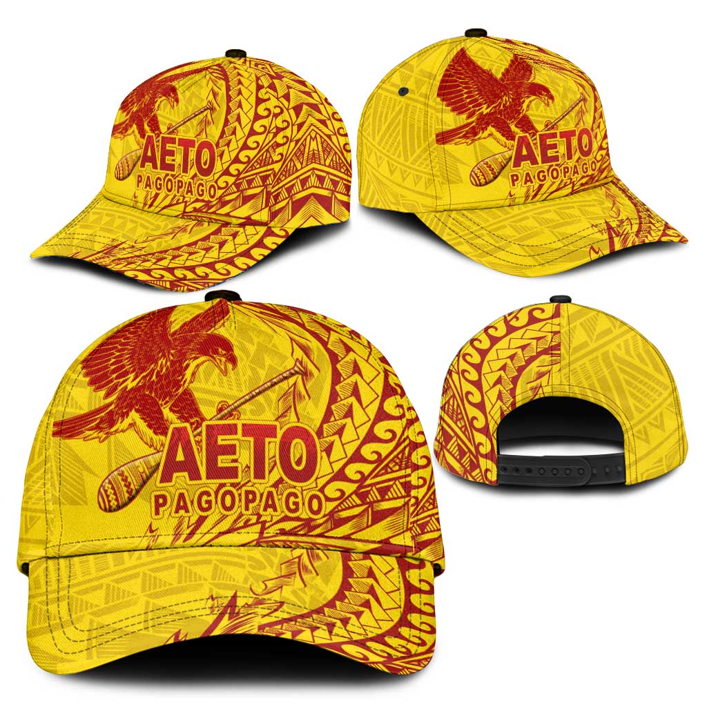 American Samoa Pago Pago Aeto Classic Cap Wingstyle Red-Gold Color - Polynesian Pride