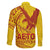 Samoa Pago Pago Aeto Family Matching Puletasi and Hawaiian Shirt Wingstyle Red-Gold Color - Polynesian Pride