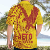 American Samoa Pago Pago Aeto Hawaiian Shirt Wingstyle Red-Gold Color LT03 - Polynesian Pride