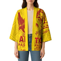 Samoa Pago Pago Aeto Kimono Wingstyle Red-Gold Color - Polynesian Pride