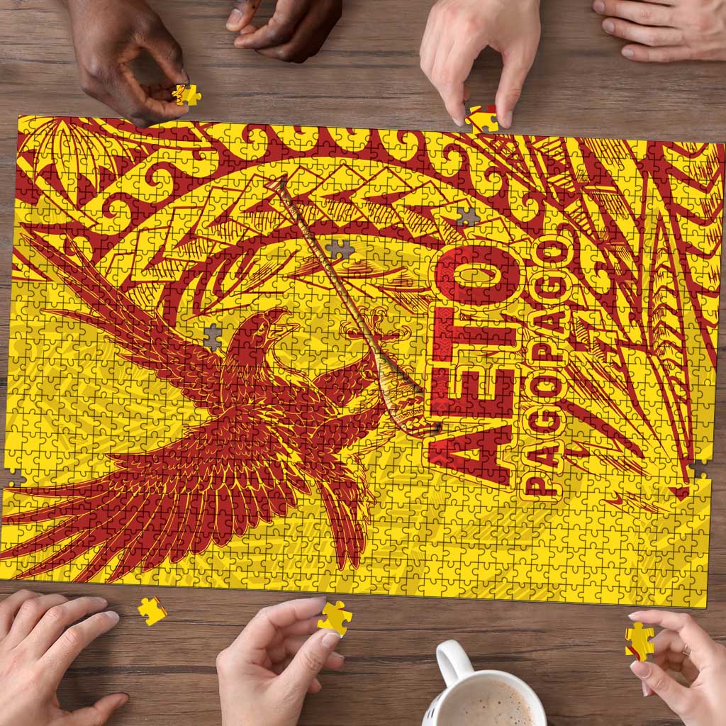 Samoa Pago Pago Aeto Puzzle Wingstyle Red-Gold Color LT03