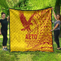 Samoa Pago Pago Aeto Quilt Wingstyle Red-Gold Color - Polynesian Pride