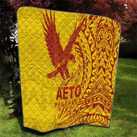 Samoa Pago Pago Aeto Quilt Wingstyle Red-Gold Color - Polynesian Pride