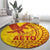 Samoa Pago Pago Aeto Round Carpet Wingstyle Red-Gold Color - Polynesian Pride
