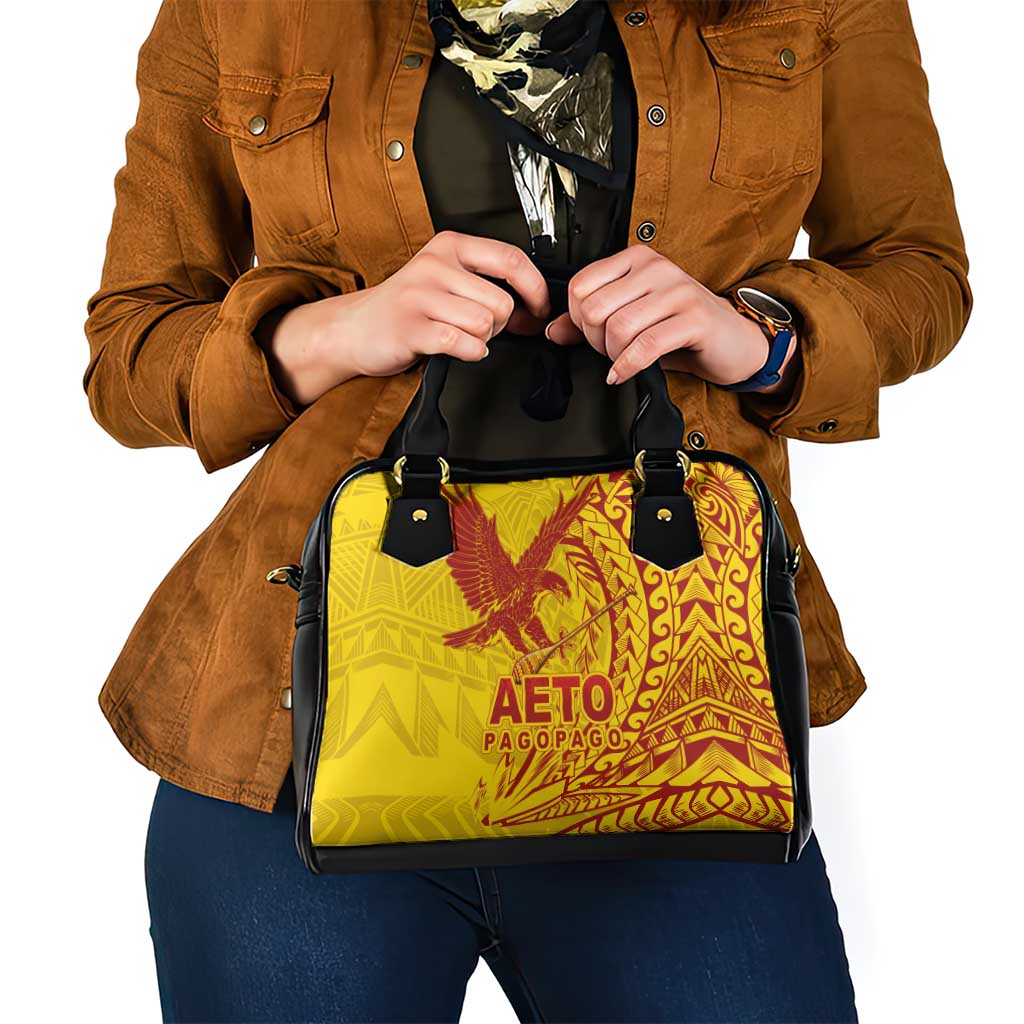Samoa Pago Pago Aeto Shoulder Handbag Wingstyle Red-Gold Color - Polynesian Pride