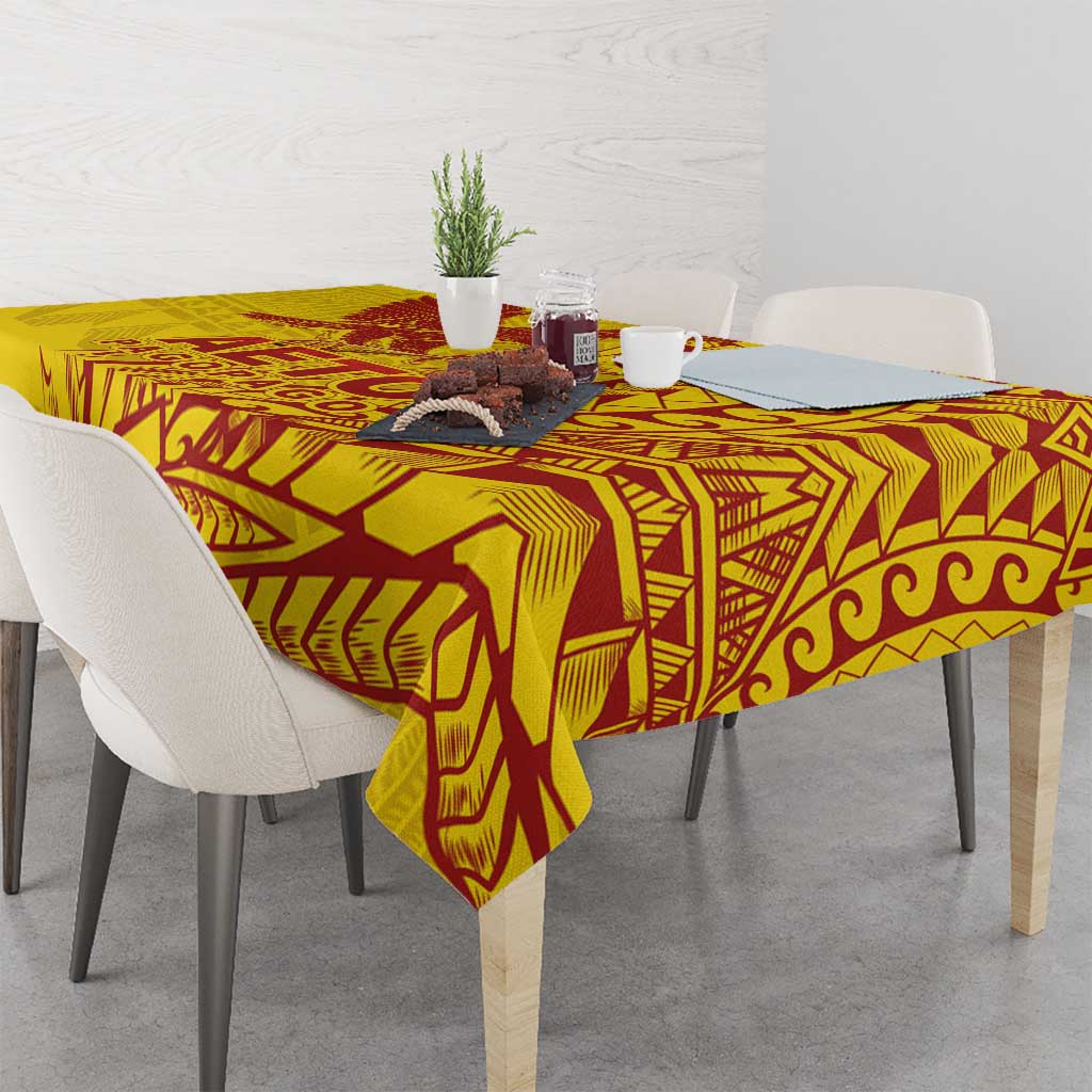 Samoa Pago Pago Aeto Tablecloth Wingstyle Red-Gold Color - Polynesian Pride